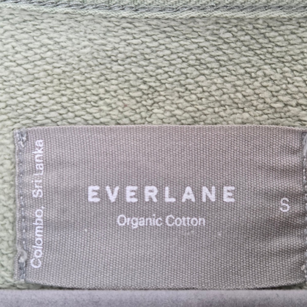 Everlane Sage Green Organic Cotton Sweatshirt T-Shirt Dress Women Small - Picture 6 of 11